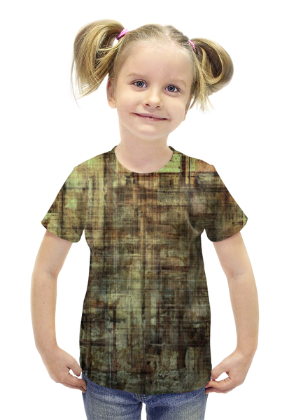 Заказать детскую футболку в Москве. Футболка с полной запечаткой для девочек Текстура 3D от ПРИНТЫ ПЕЧАТЬ  - готовые дизайны и нанесение принтов.