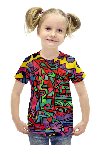 Заказать детскую футболку в Москве. Футболка с полной запечаткой для девочек SX`ED-0 от Vadim Koval - готовые дизайны и нанесение принтов.