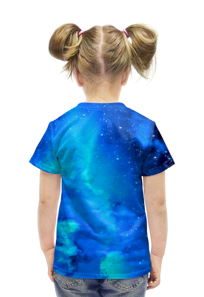 Заказать детскую футболку в Москве. Футболка с полной запечаткой для девочек Водолей от THE_NISE  - готовые дизайны и нанесение принтов.