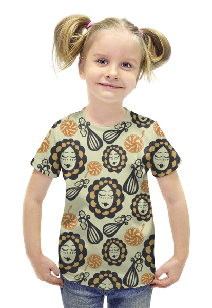 Заказать детскую футболку в Москве. Футболка с полной запечаткой для девочек Осенняя композиция от irinavk - готовые дизайны и нанесение принтов.