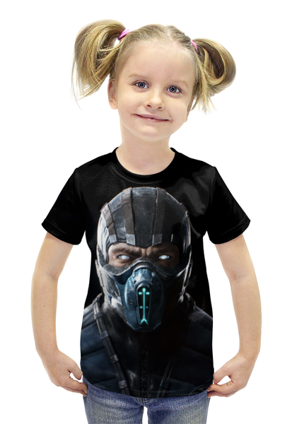 Заказать детскую футболку в Москве. Футболка с полной запечаткой для девочек Mortal Kombat от aleks_say - готовые дизайны и нанесение принтов.