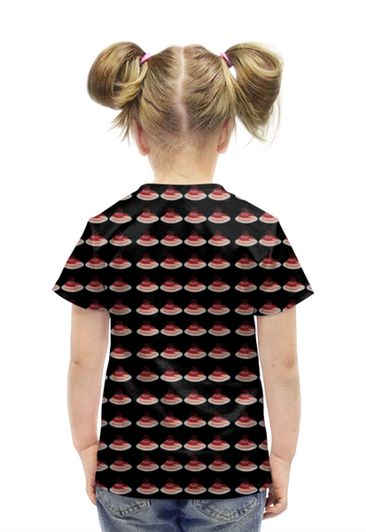Заказать детскую футболку в Москве. Футболка с полной запечаткой для девочек     Шоколадный торт  от Stil na yarkosti - готовые дизайны и нанесение принтов.