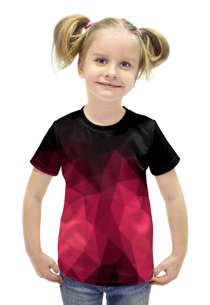 Заказать детскую футболку в Москве. Футболка с полной запечаткой для девочек Объемный узор от THE_NISE  - готовые дизайны и нанесение принтов.