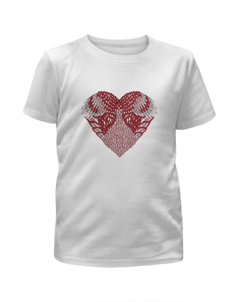 Заказать детскую футболку в Москве. Футболка с полной запечаткой для девочек Сердце от THE_NISE  - готовые дизайны и нанесение принтов.