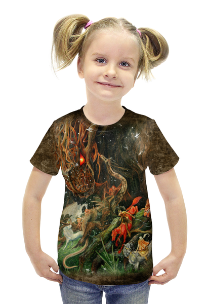 Заказать детскую футболку в Москве. Футболка с полной запечаткой для девочек Сумрак Волшебной Рощи от hontor - готовые дизайны и нанесение принтов.