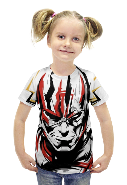 Заказать детскую футболку в Москве. Футболка с полной запечаткой для девочек Flash от skaner24 - готовые дизайны и нанесение принтов.