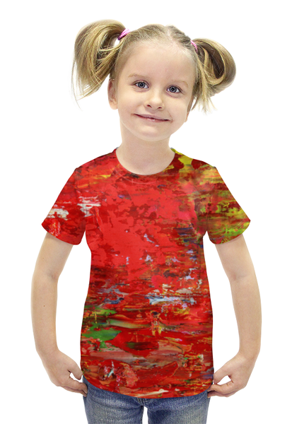 Заказать детскую футболку в Москве. Футболка с полной запечаткой для девочек осенний букет от queen  - готовые дизайны и нанесение принтов.