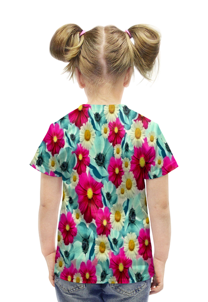 Заказать детскую футболку в Москве. Футболка с полной запечаткой для девочек Цветочный сад от THE_NISE  - готовые дизайны и нанесение принтов.