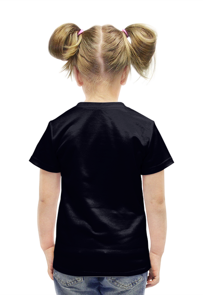 Заказать детскую футболку в Москве. Футболка с полной запечаткой для девочек Wolf Moon от  PRO_DESIGN - готовые дизайны и нанесение принтов.