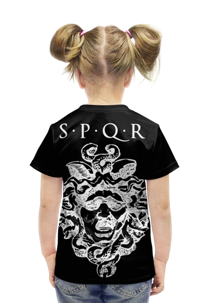Заказать детскую футболку в Москве. Футболка с полной запечаткой для девочек SPRQ: Legion от shop-viking - готовые дизайны и нанесение принтов.