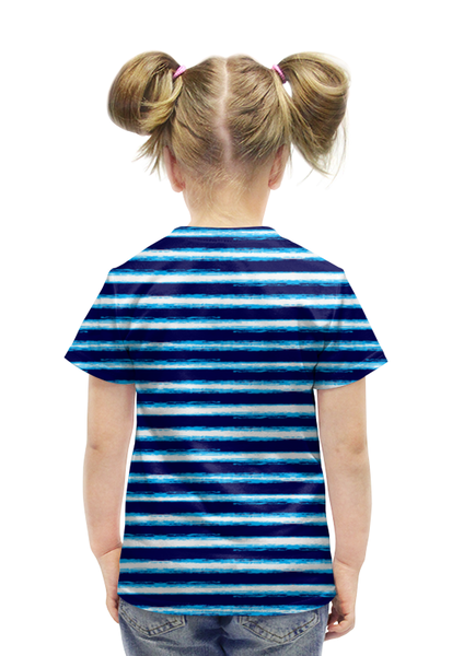 Заказать детскую футболку в Москве. Футболка с полной запечаткой для девочек тельняшка от irinavk - готовые дизайны и нанесение принтов.