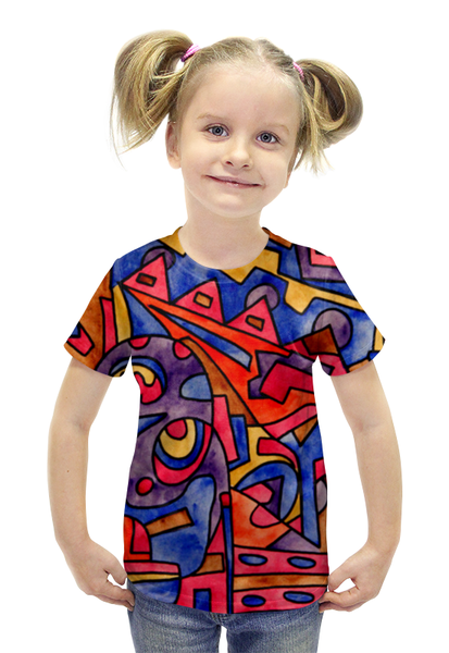 Заказать детскую футболку в Москве. Футболка с полной запечаткой для девочек cbm`db==[]0` от Vadim Koval - готовые дизайны и нанесение принтов.