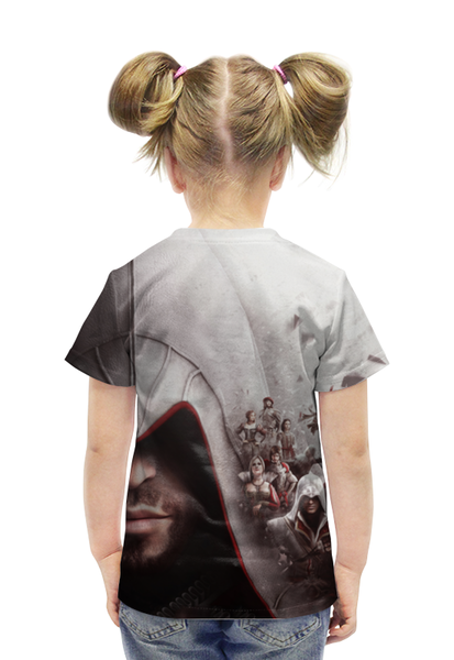Заказать детскую футболку в Москве. Футболка с полной запечаткой для девочек Assassin’s Creed от weeert - готовые дизайны и нанесение принтов.