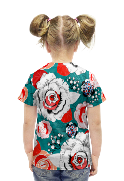 Заказать детскую футболку в Москве. Футболка с полной запечаткой для девочек Fashion Flower от THE_NISE  - готовые дизайны и нанесение принтов.