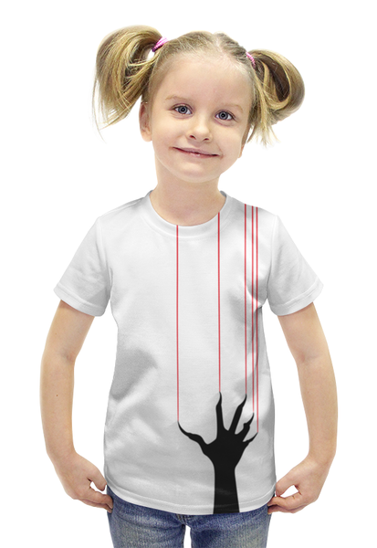 Заказать детскую футболку в Москве. Футболка с полной запечаткой для девочек Halloween monster от prodesign - готовые дизайны и нанесение принтов.