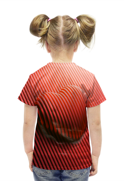 Заказать детскую футболку в Москве. Футболка с полной запечаткой для девочек Сердце от Дана Столыпина - готовые дизайны и нанесение принтов.