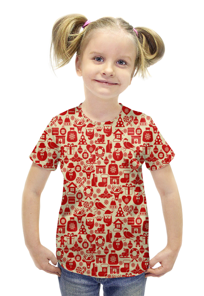 Заказать детскую футболку в Москве. Футболка с полной запечаткой для девочек Праздник от THE_NISE  - готовые дизайны и нанесение принтов.