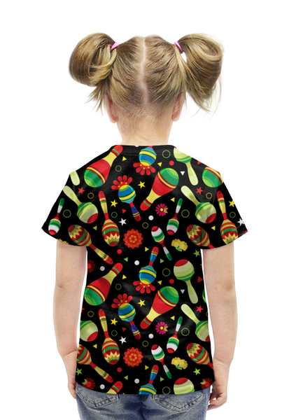 Заказать детскую футболку в Москве. Футболка с полной запечаткой для девочек Веселье от IrinkaArt  - готовые дизайны и нанесение принтов.