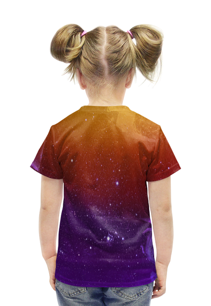 Заказать детскую футболку в Москве. Футболка с полной запечаткой для девочек космос от THE_NISE  - готовые дизайны и нанесение принтов.