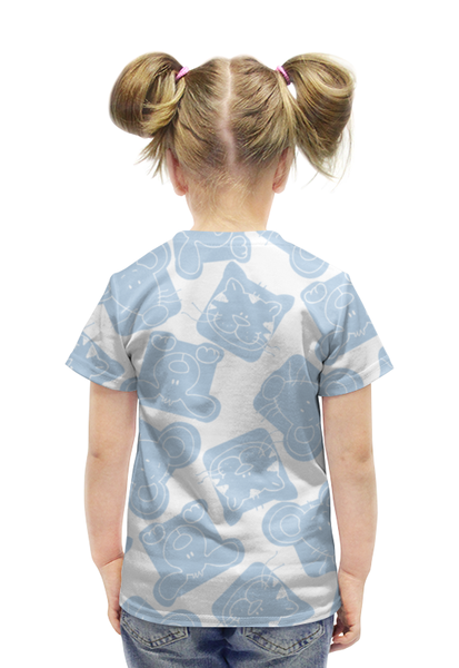 Заказать детскую футболку в Москве. Футболка с полной запечаткой для девочек Мышонок от T-shirt print  - готовые дизайны и нанесение принтов.