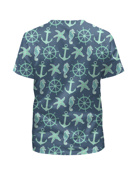 Заказать детскую футболку в Москве. Футболка с полной запечаткой для девочек океан от THE_NISE  - готовые дизайны и нанесение принтов.