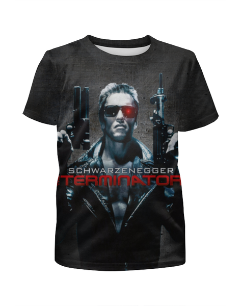 Заказать детскую футболку в Москве. Футболка с полной запечаткой для девочек Terminator от BJ Shop - готовые дизайны и нанесение принтов.