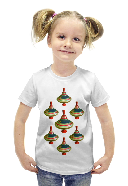 Заказать детскую футболку в Москве. Футболка с полной запечаткой для девочек Винтажная игрушка от vipe - готовые дизайны и нанесение принтов.