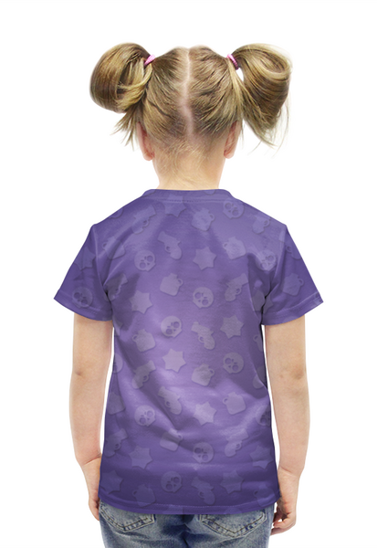 Заказать детскую футболку в Москве. Футболка с полной запечаткой для девочек BRAWL STARS RICOCHET от geekbox - готовые дизайны и нанесение принтов.