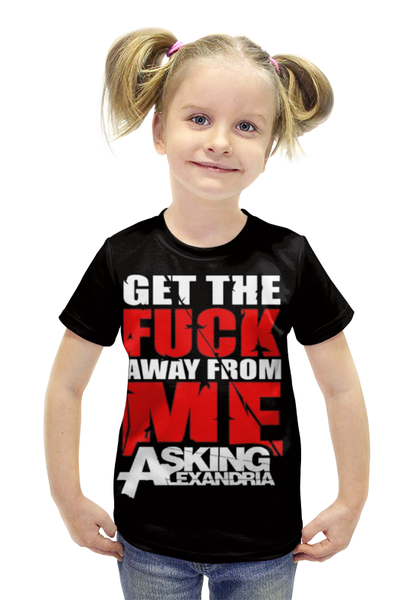 Заказать детскую футболку в Москве. Футболка с полной запечаткой для девочек Asking alexandria от Серега Шнайдер - готовые дизайны и нанесение принтов.
