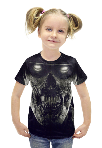 Заказать детскую футболку в Москве. Футболка с полной запечаткой для девочек Зомби от scrat29@yandex.ru - готовые дизайны и нанесение принтов.