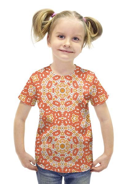 Заказать детскую футболку в Москве. Футболка с полной запечаткой для девочек Нежный. от Vadim Koval - готовые дизайны и нанесение принтов.