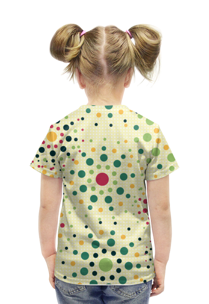 Заказать детскую футболку в Москве. Футболка с полной запечаткой для девочек Круговой Орнамент от Leichenwagen - готовые дизайны и нанесение принтов.