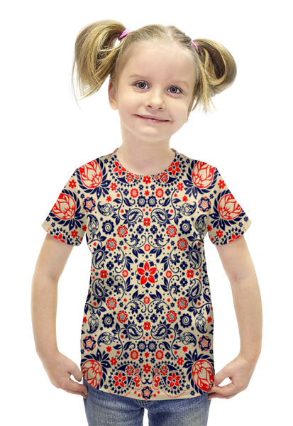 Заказать детскую футболку в Москве. Футболка с полной запечаткой для девочек Весна от THE_NISE  - готовые дизайны и нанесение принтов.