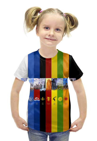 Заказать детскую футболку в Москве. Футболка с полной запечаткой для девочек Game of Thrones (Игра Престолов) от ПРИНТЫ ПЕЧАТЬ  - готовые дизайны и нанесение принтов.