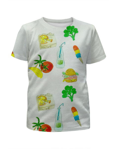 Заказать детскую футболку в Москве. Футболка с полной запечаткой для девочек Лето-лето от mrs-snit@yandex.ru - готовые дизайны и нанесение принтов.