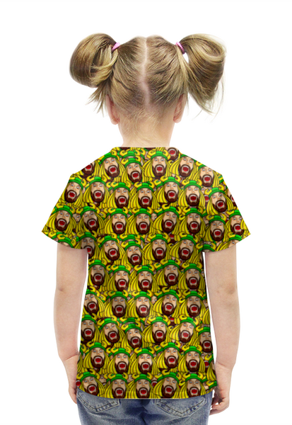 Заказать детскую футболку в Москве. Футболка с полной запечаткой для девочек  MEME паттерн от THE_NISE  - готовые дизайны и нанесение принтов.