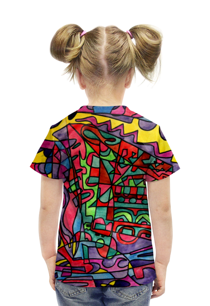 Заказать детскую футболку в Москве. Футболка с полной запечаткой для девочек SX`ED-0 от Vadim Koval - готовые дизайны и нанесение принтов.