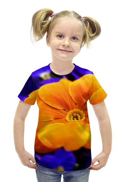 Заказать детскую футболку в Москве. Футболка с полной запечаткой для девочек Весна от THE_NISE  - готовые дизайны и нанесение принтов.