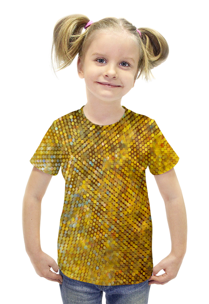 Заказать детскую футболку в Москве. Футболка с полной запечаткой для девочек Стразы от THE_NISE  - готовые дизайны и нанесение принтов.