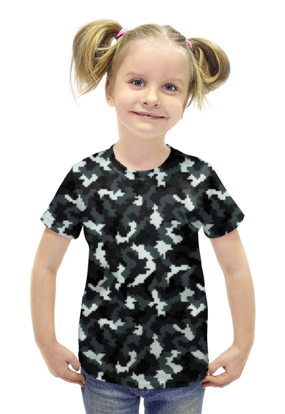 Заказать детскую футболку в Москве. Футболка с полной запечаткой для девочек Текстура пикселей от THE_NISE  - готовые дизайны и нанесение принтов.