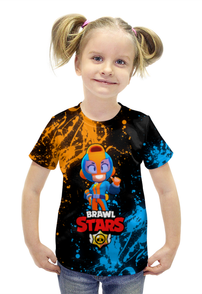 Заказать детскую футболку в Москве. Футболка с полной запечаткой для девочек BRAWL STARS (GT MAX) [2] от Карусель Фартуны - готовые дизайны и нанесение принтов.