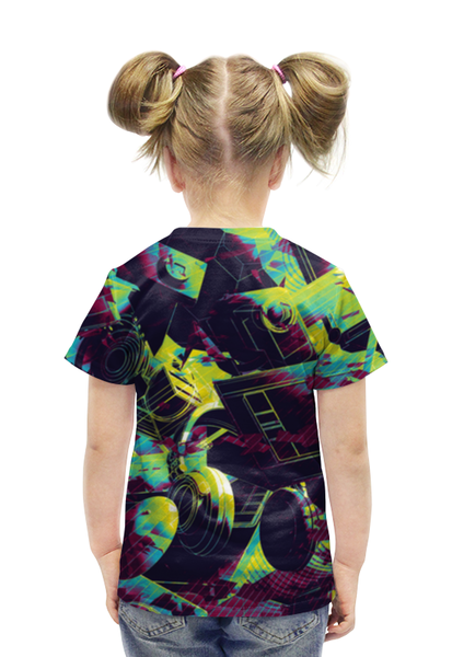 Заказать детскую футболку в Москве. Футболка с полной запечаткой для девочек inventory от Niq=D - готовые дизайны и нанесение принтов.