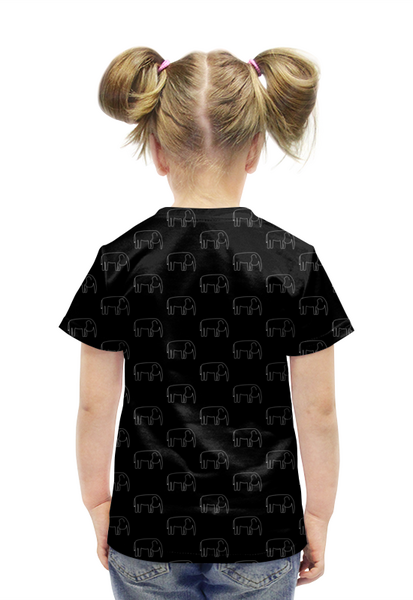 Заказать детскую футболку в Москве. Футболка с полной запечаткой для девочек Белый слон от Vadim Koval - готовые дизайны и нанесение принтов.