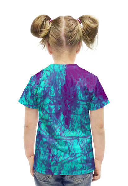Заказать детскую футболку в Москве. Футболка с полной запечаткой для девочек Краски от THE_NISE  - готовые дизайны и нанесение принтов.