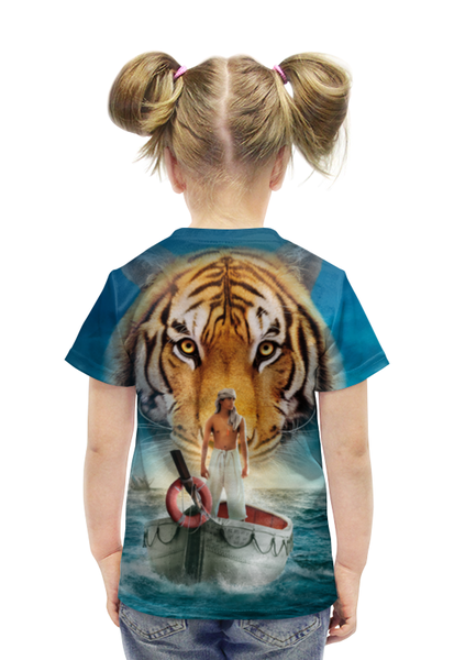 Заказать детскую футболку в Москве. Футболка с полной запечаткой для девочек Жизнь Пи от skynatural - готовые дизайны и нанесение принтов.