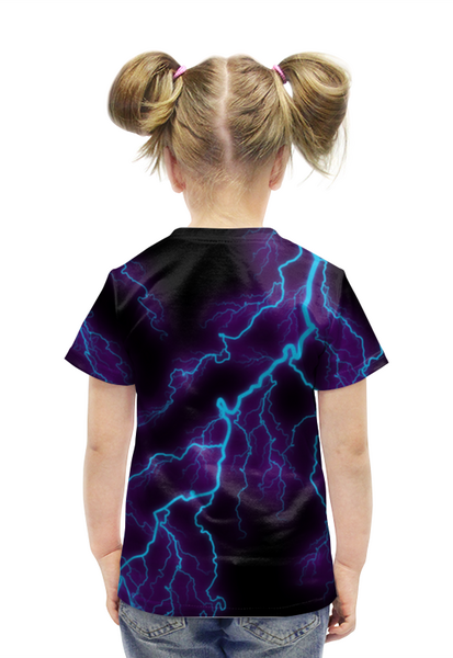 Заказать детскую футболку в Москве. Футболка с полной запечаткой для девочек Brawl Stars Leon Shark от weeert - готовые дизайны и нанесение принтов.