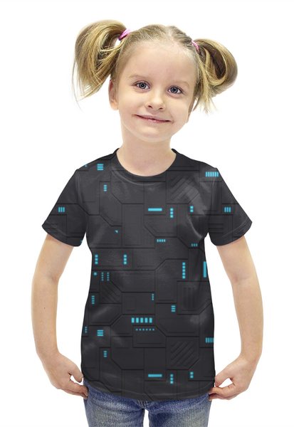 Заказать детскую футболку в Москве. Футболка с полной запечаткой для девочек Супер броня от bd-art  - готовые дизайны и нанесение принтов.