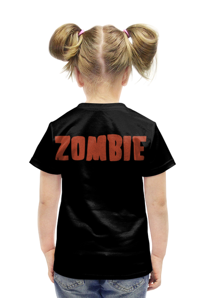Заказать детскую футболку в Москве. Футболка с полной запечаткой для девочек Зомби арт от Leichenwagen - готовые дизайны и нанесение принтов.