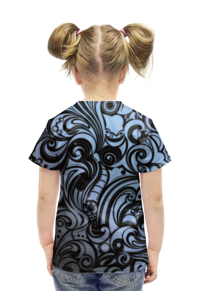 Заказать детскую футболку в Москве. Футболка с полной запечаткой для девочек pattern от Niq=D - готовые дизайны и нанесение принтов.