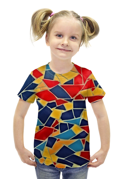 Заказать детскую футболку в Москве. Футболка с полной запечаткой для девочек Стекла от THE_NISE  - готовые дизайны и нанесение принтов.